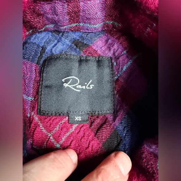 Rails Brady Top in Mulberry Teal Blue Size XS - Picture 6 of 9